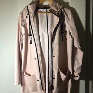 Pink rain coat